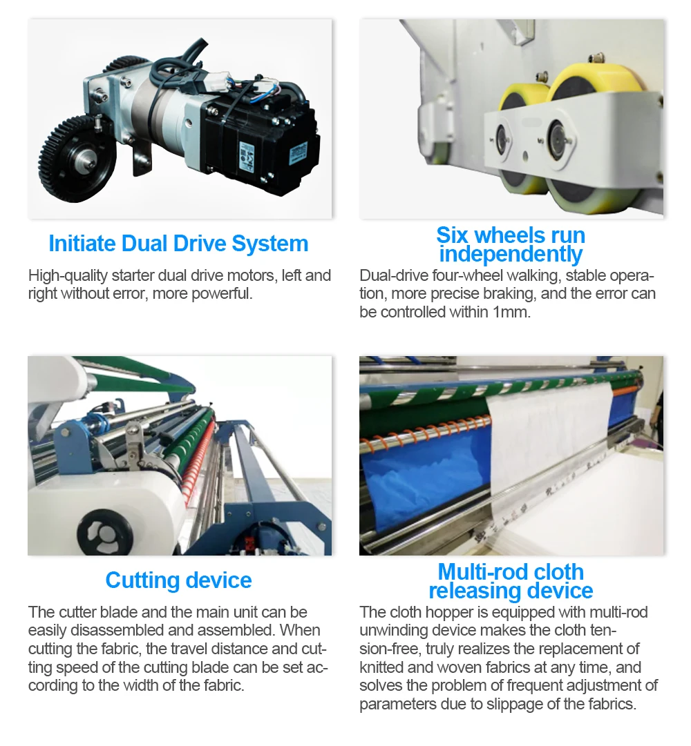 Perfect Laser Plc Control Large Format Automatic Fabric Laying Machine Fabric Garment Cloth Laying Spreader For Textile Industry