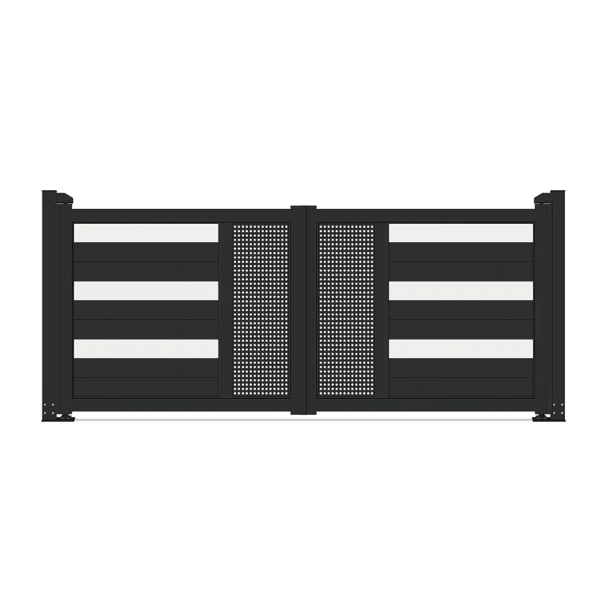 Ace Factory Customized Aluminum Horizontal Louver Auto Gate Sliding for Villa