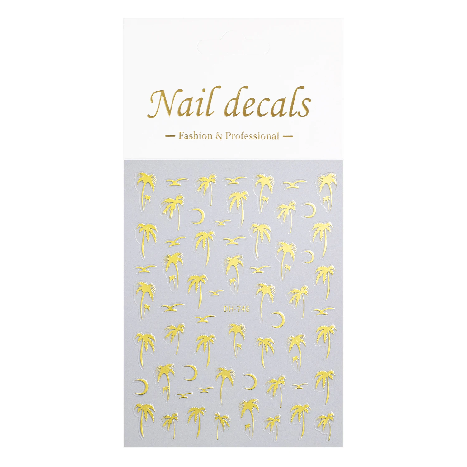 Summer ocean wave 5d nail art stickers starfish shell coconut palm tree beach vacation sliders charms decals nail art stickers