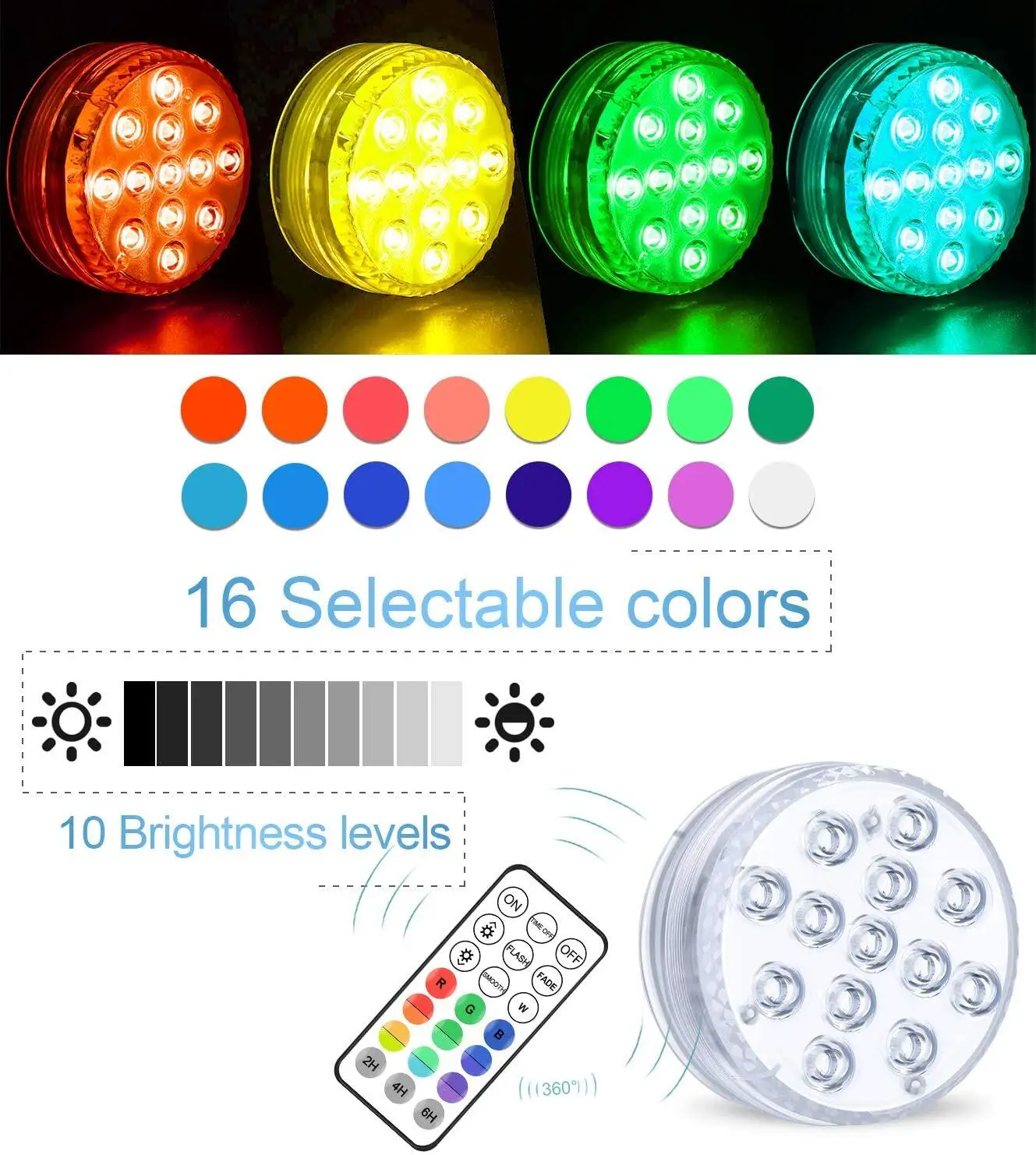 marine green fishing battery powered dive remote control solar pond lights led underwater submersible