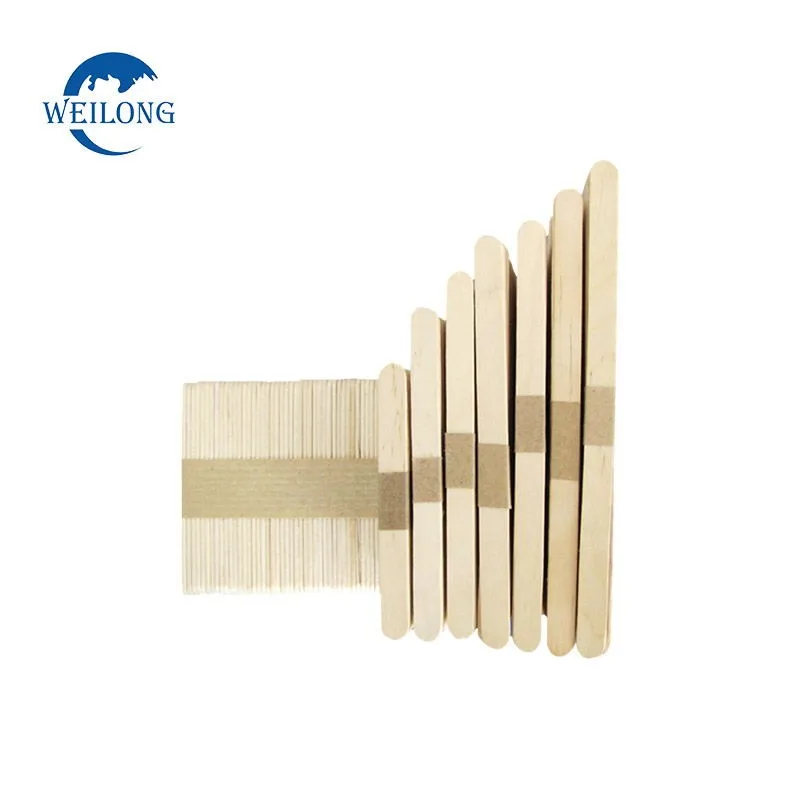 Hot sale disposable food grade wooden ice cream stick can be customized birch ice cream sticks