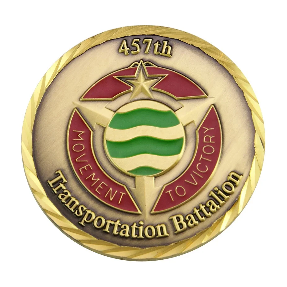 Custom embossed brass silver gold metal challenge coin 3D maker