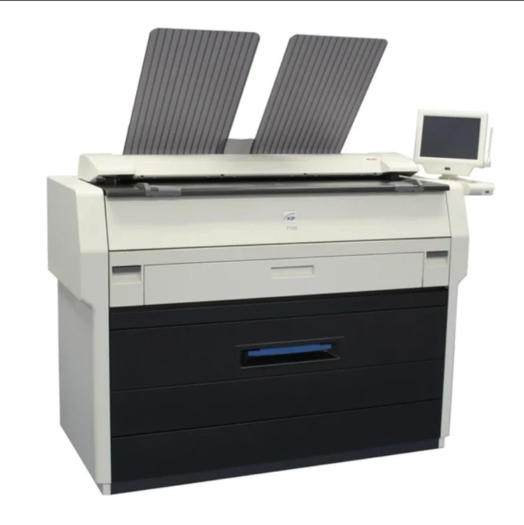 Refurbished Engineering KIP 7100 36-inch A0 Mono Wide Format Printer for Workgroup Copier with Color Scan In Good Condition