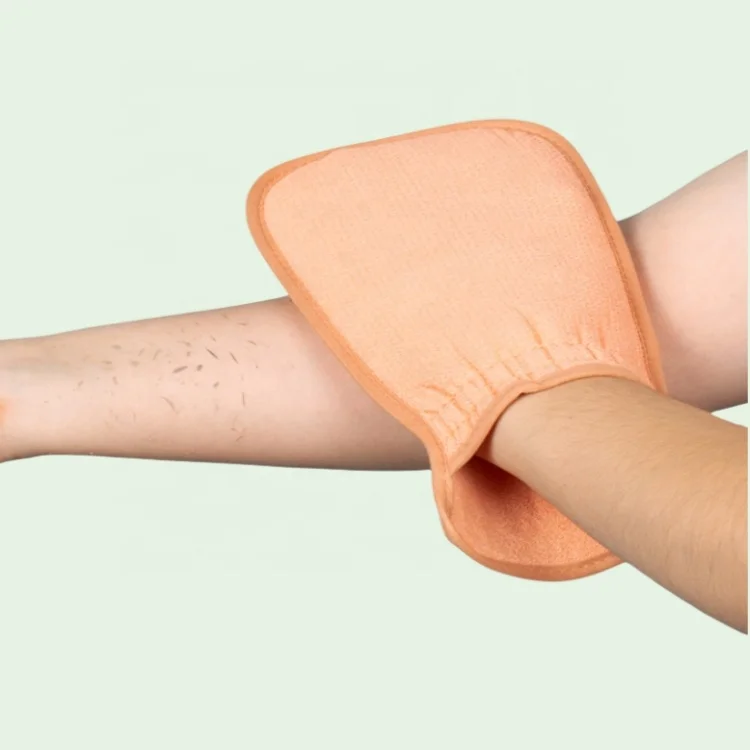 wholesale silk exfoliating mitt silk gloves grooming bath glove exfoliating gloves in pairs