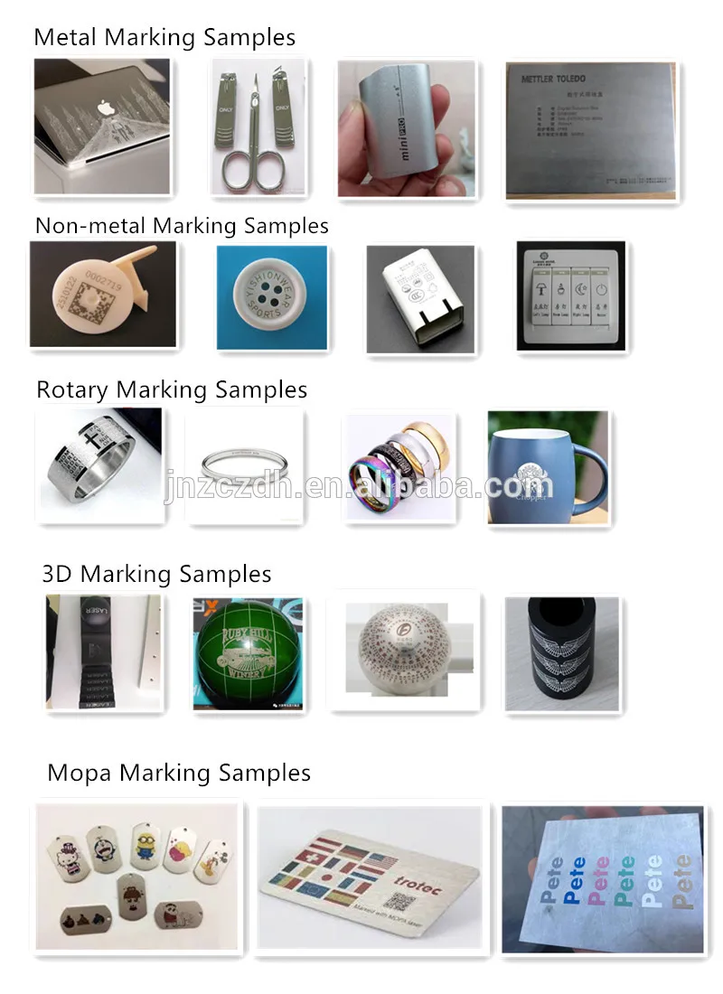 Factory direct price laundry tagging 30 watt fiber laser marking machine for metal plastic