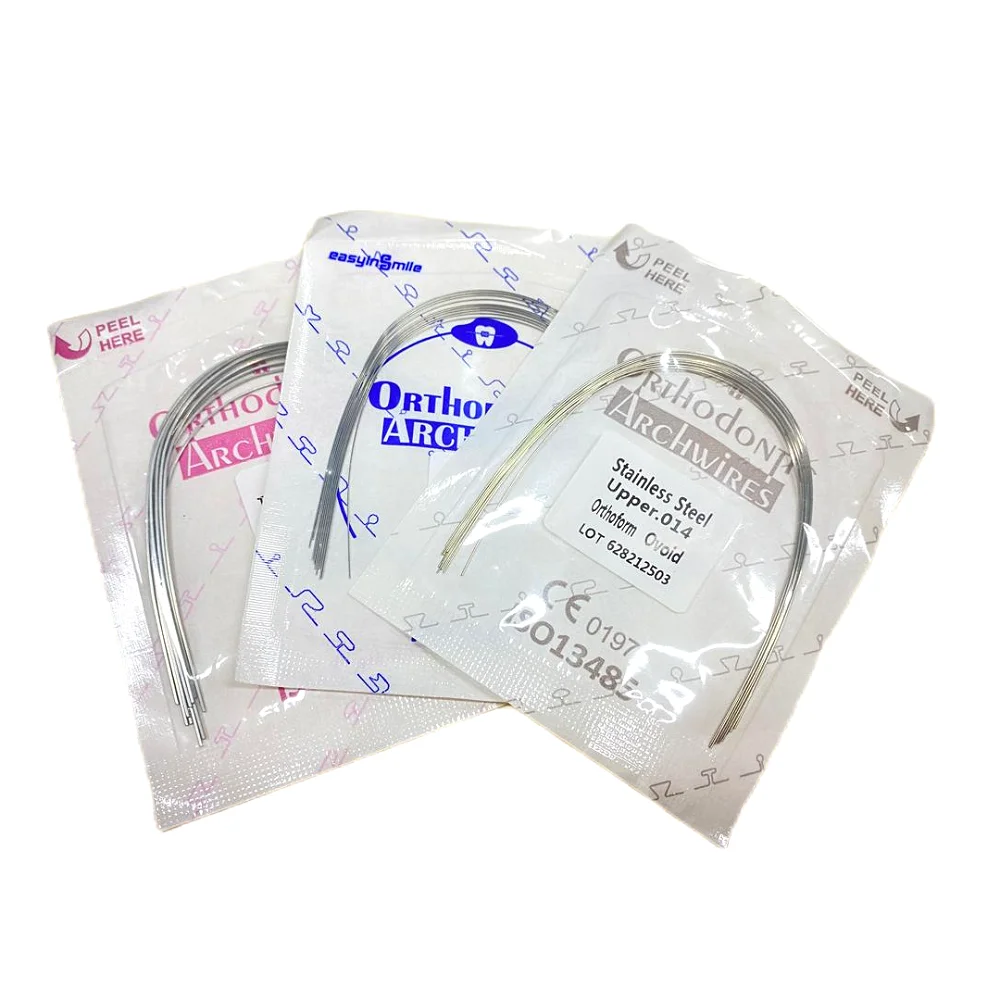 10 шт./упаковка Ортодонтические арочные провода из нержавеющей стали