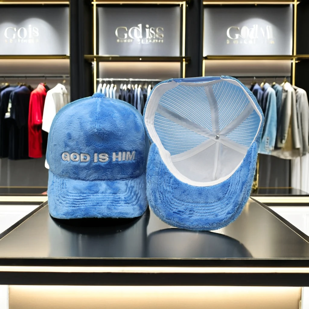 High Quality Factory 5-Panel Fur Velvet Trucker Hat Custom Made in Bright Colors for Unisex Adults for Sports