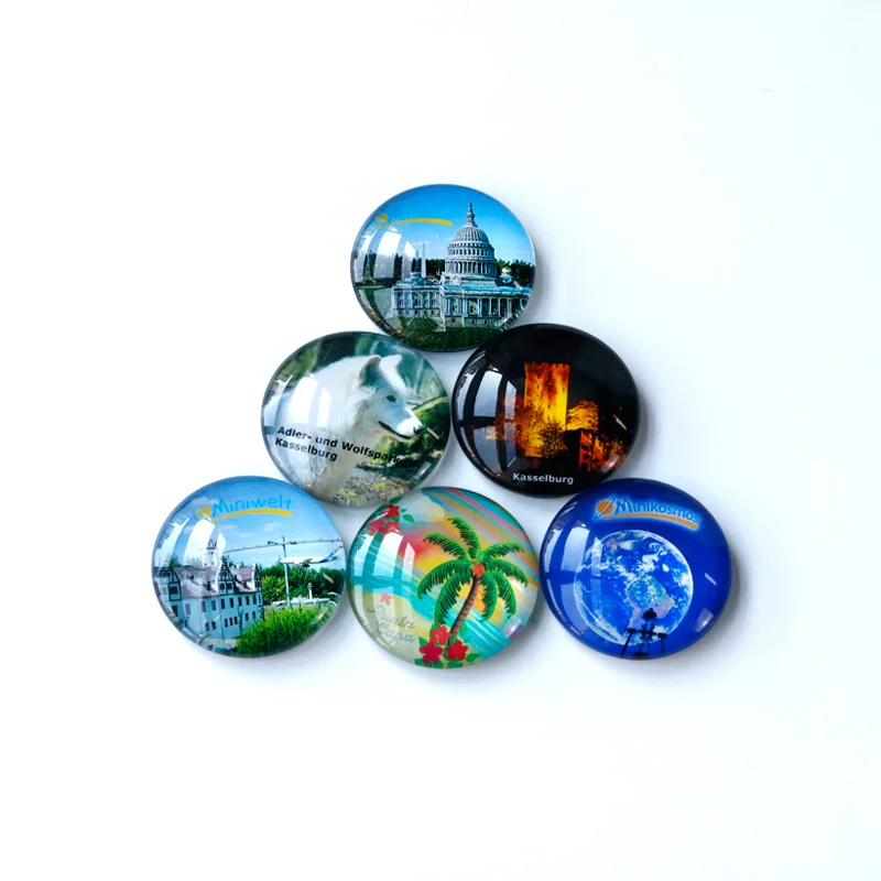 Promotional Gift Best Price Top Quality Crystal Magnetic Glass Fridge Magnets Customized For Home Fridge Decoration