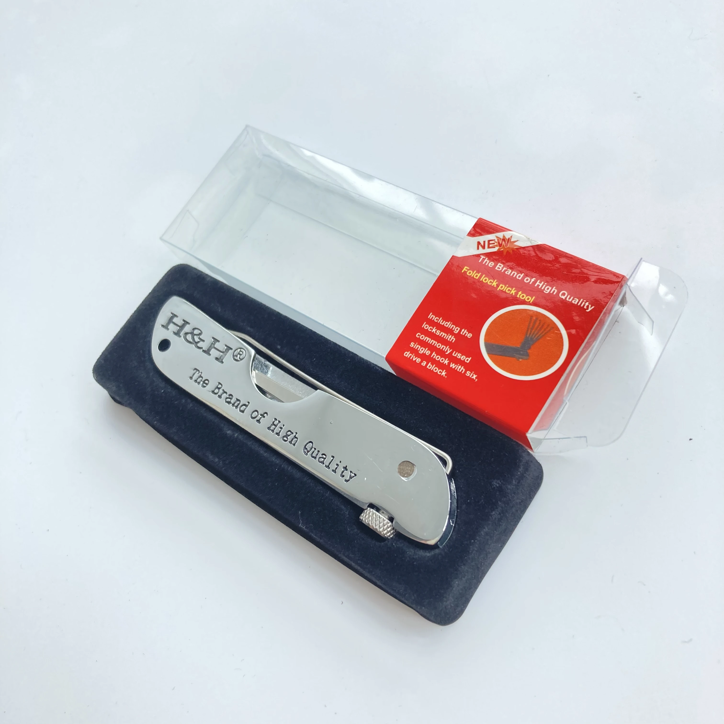 Stainless Steel Tool 6 In1 Foldable Knife Lock Pick Set For Door Lock Quick Opening Locksmith Tools Locksmith To Open Door