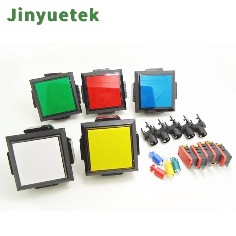 45mm 60mm Led square Button Switch Push Button for Arcade Game Machine