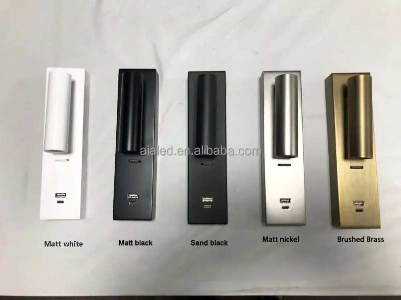 Adjustable reading Wall mounted lighting USB Type-C headboard wall lights hotel villa bedroom Bedside Wall Lamp Sconce