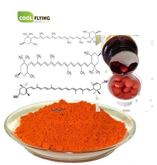 
100% natural and Lower cost of 5%-80% Lutein powder from Marigold Flower Extract 