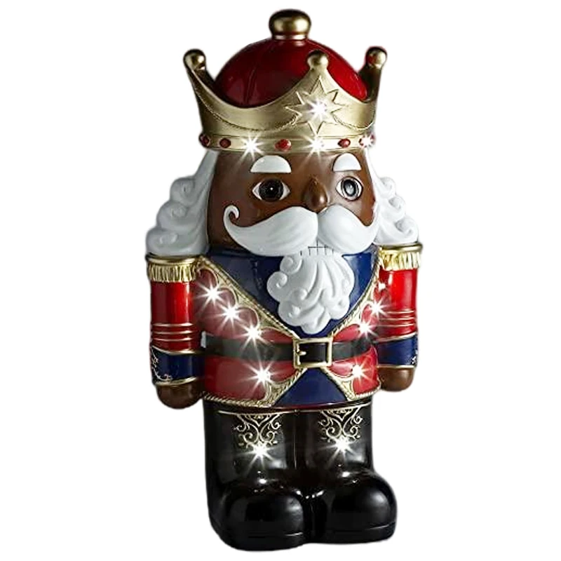 Custom holiday Christmas beard kingdom figurine decor resin African American white black soldier nutcracker shorty statue