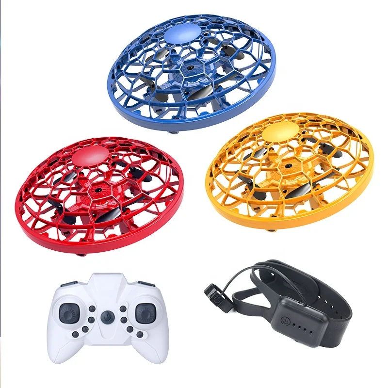 UFO LED Mini Drone for Kids/Small RC Drone for Beginners/Hand Operated Drone with 3 Flying Modes Remote Control Drone UFO