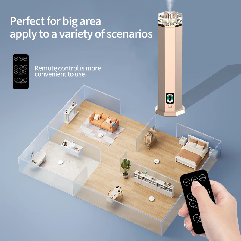 Wholesale wireless hotel collection tower scent diffuser Waterless Air Aroma Nebulizer For Scent Marketing