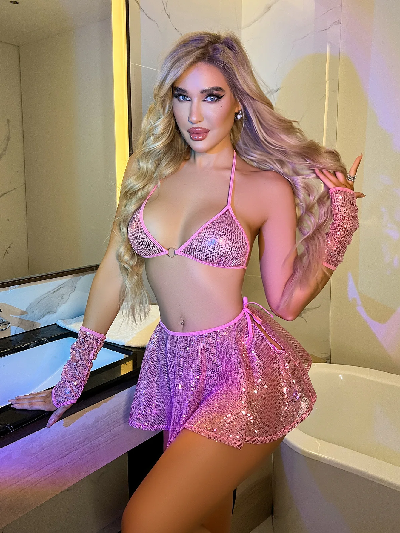 Женское нижнее белье с блестками 2022