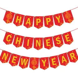 2023 Chinese New Year Banners Flags CNY Party Decorations for Rabbit Spring Festival Pendant Paper
