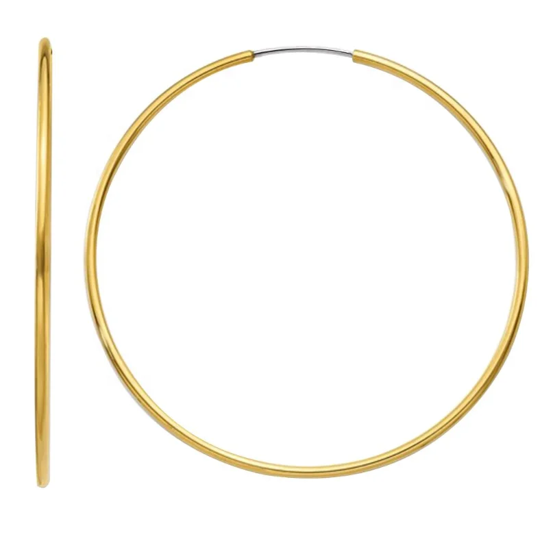 
Joycuff Mothers Day Gifts Elegant Gold Hoop Earrings Custom Size for Mom Mommy Mum 