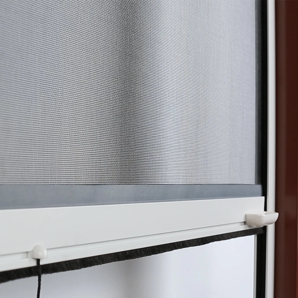 Durable PVC Coated Fiberglass Aluminum Fly Screen Fabric Invisible Rolling Insect Roller Screen Window