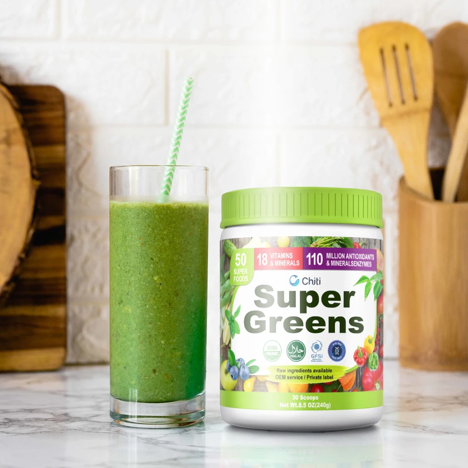 OEM plant extract greens and superfoods powder superfood supplement No GMO No Additives Organic SuperGreen Powder for Foods
