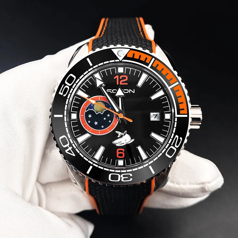 Custom Logo Customized NH35 Movement Diving Watch Automatic Mechanical Watch 20 ATM Luxury Diver Watch for Men