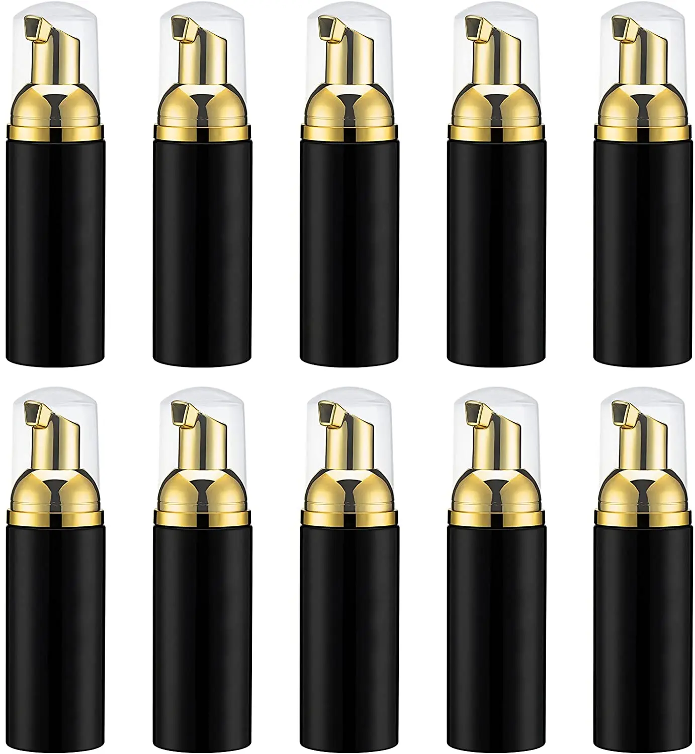 Plastic rose gold foaming hand soap pump pressure spray cosmetic foam face wash pump with bottle