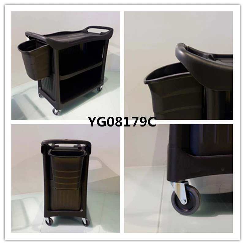 Пластиковая тележка для сервировки пищевых продуктов в ресторане с ведрами для уборки, тележка для больницы, распродажа