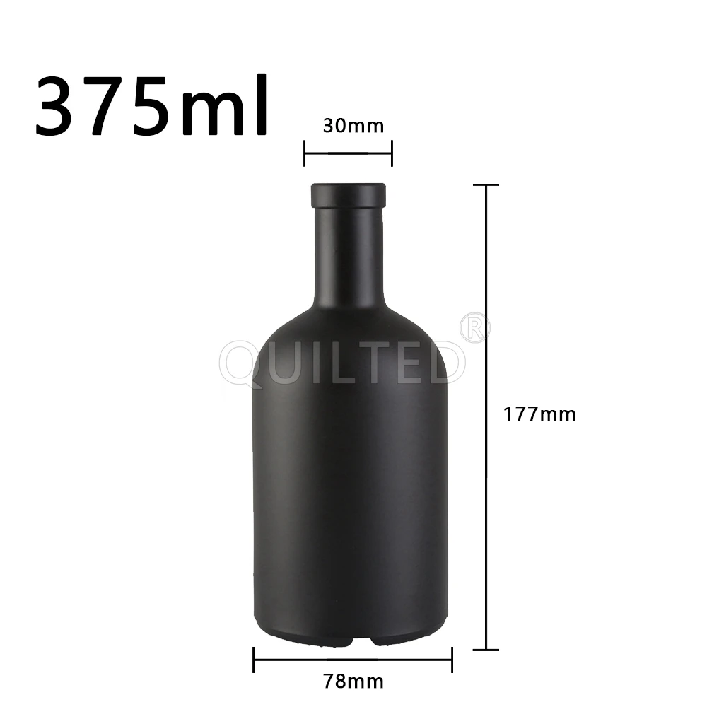 Wholesale customized Vodka Brandy Whiskey Wine Bottle 375ml 500ml Glass Olive Oil Bottle With Lid