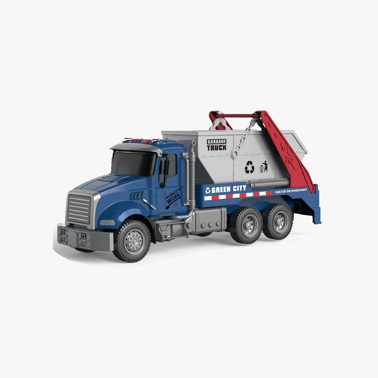 Boy Inertial Toy Truck with Light Sound Plastic Friction Transportation Car Movable Joints Educational Play Learn Vehicle Kids