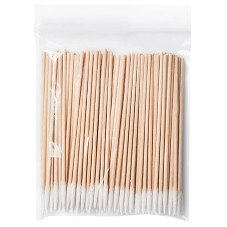Disposable Pointed Wood Cotton Swab Lint Free Micro Brushes Wood Cotton Swabs Glue Removing Tools for Eyelash extension