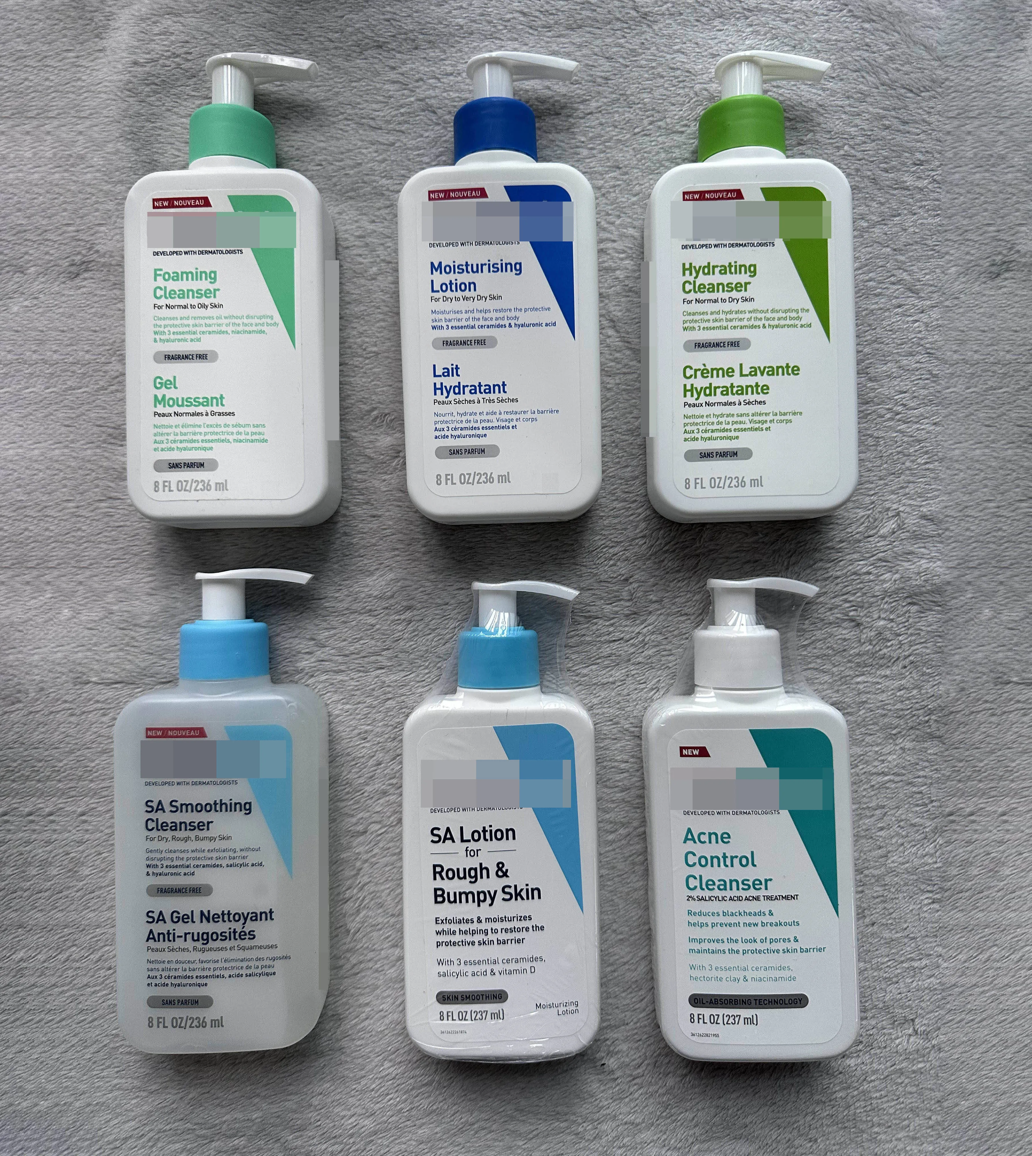 Moisturizing Facial Lotion AM PM Hydrating Facial Cleanser Moisturising Cream Facial Cleaning Care Set Cerav All kind set