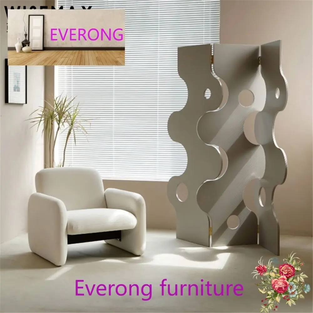 EV FURNITURE Nordic indoor decor Openwork curve shape screen Folding acrylic partition for home