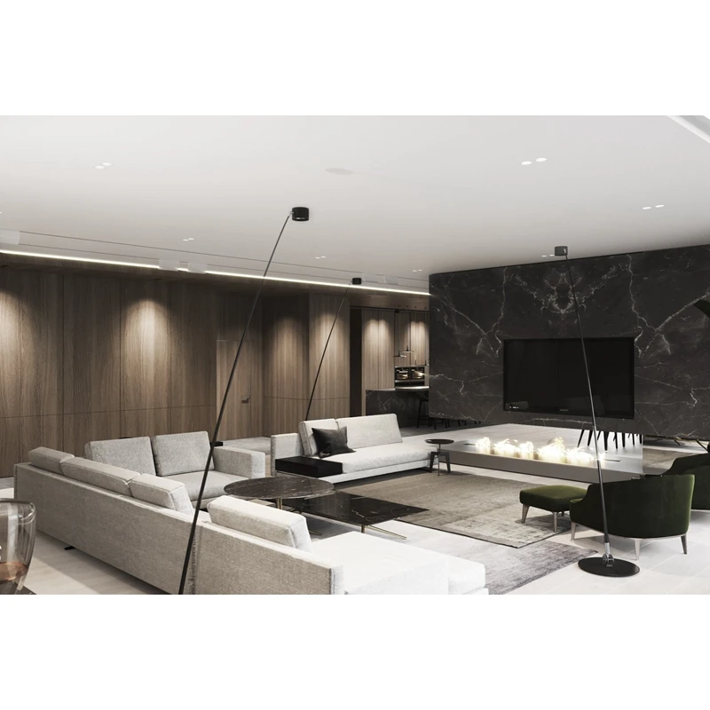 Luxury Hotel Apartment MDF Plywood Walnut Veneer Furniture Set