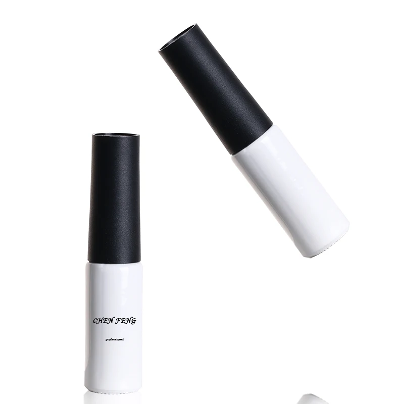 4ml Hot Sale Small Cosmetic Packaging White Screw Cap Top UV Gel Glass Nail Polish Glue Bottle