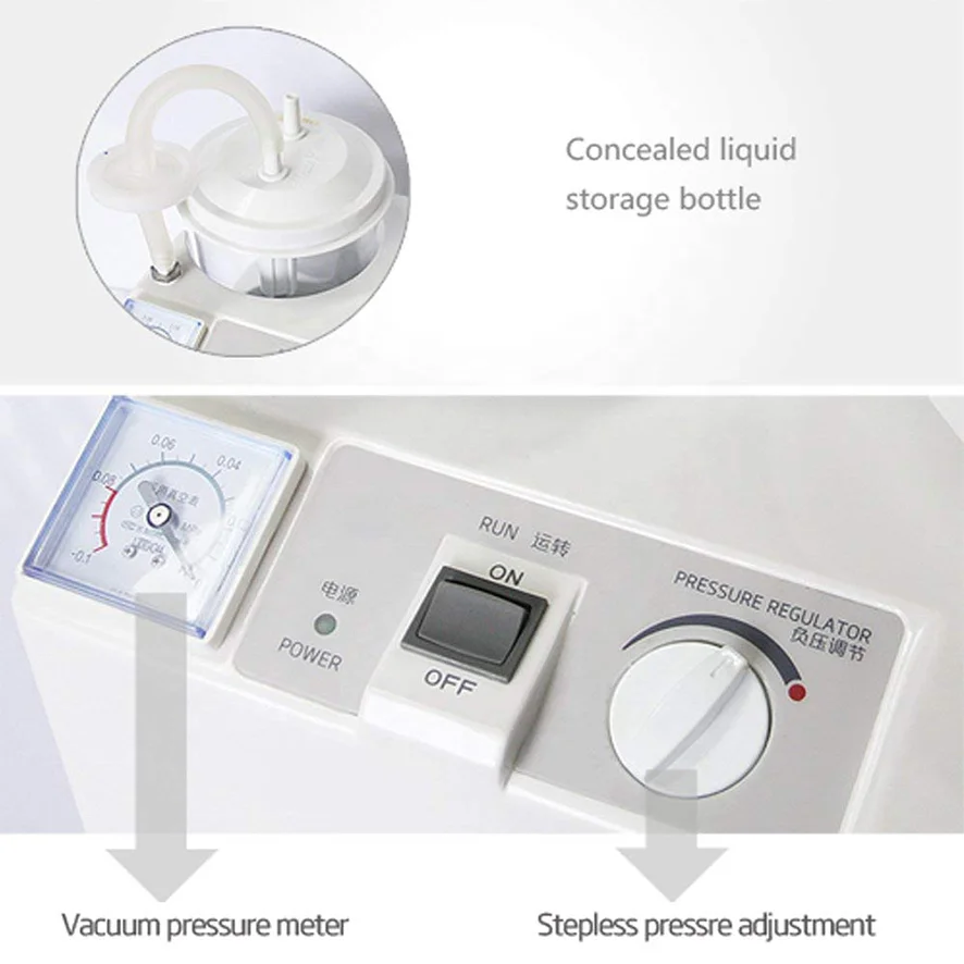 IN-7E-A Medical  Phlegm Suction Pump Machine Water Suction Machine Oem Plastic Air Suction Machine 3 Years