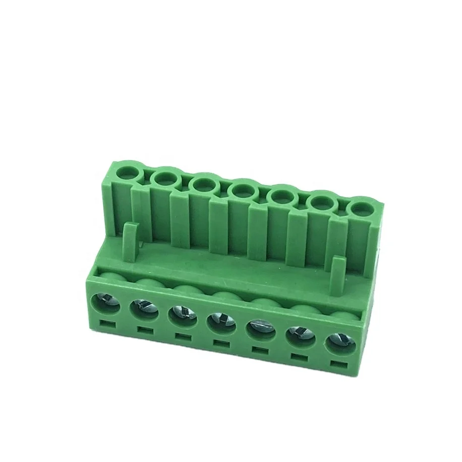 5.0/5.08 5.08mm pcb screw terminal block connector kf301 7p screw head transformer plugin terminal block connector