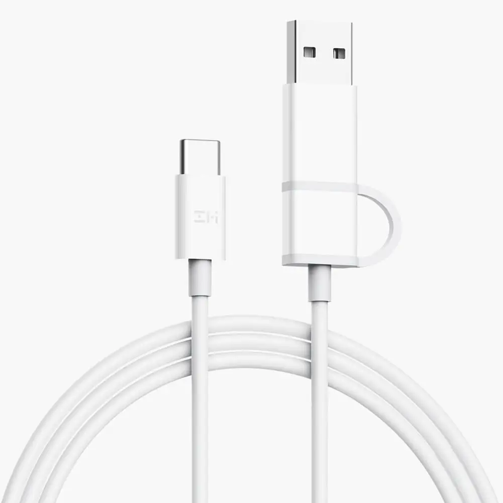 
 ZMI AL311 2 в 1 3A Type-C кабель для быстрой зарядки кабель-Переходник USB C на USB адаптер Шнур кабель для передачи данных Быстрый зарядный кабель конвертера  