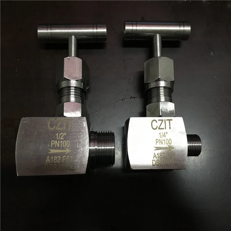 Игольчатый клапан из нержавеющей стали 316 PN20 1/2 дюймов PN100 A182 DSS18442 F51 поставляется игольным клапаном китайского