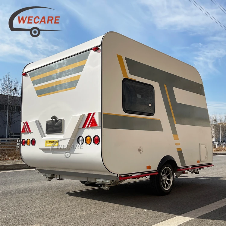 Wecare 350*210*210cm mini rvs utv campers van travel trailer offroad camping trailer off road