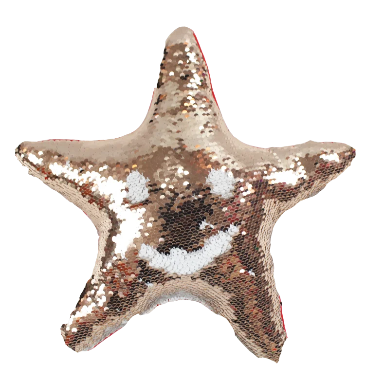 
Heart shaped kids decorative sublimation heart sequin pillow 