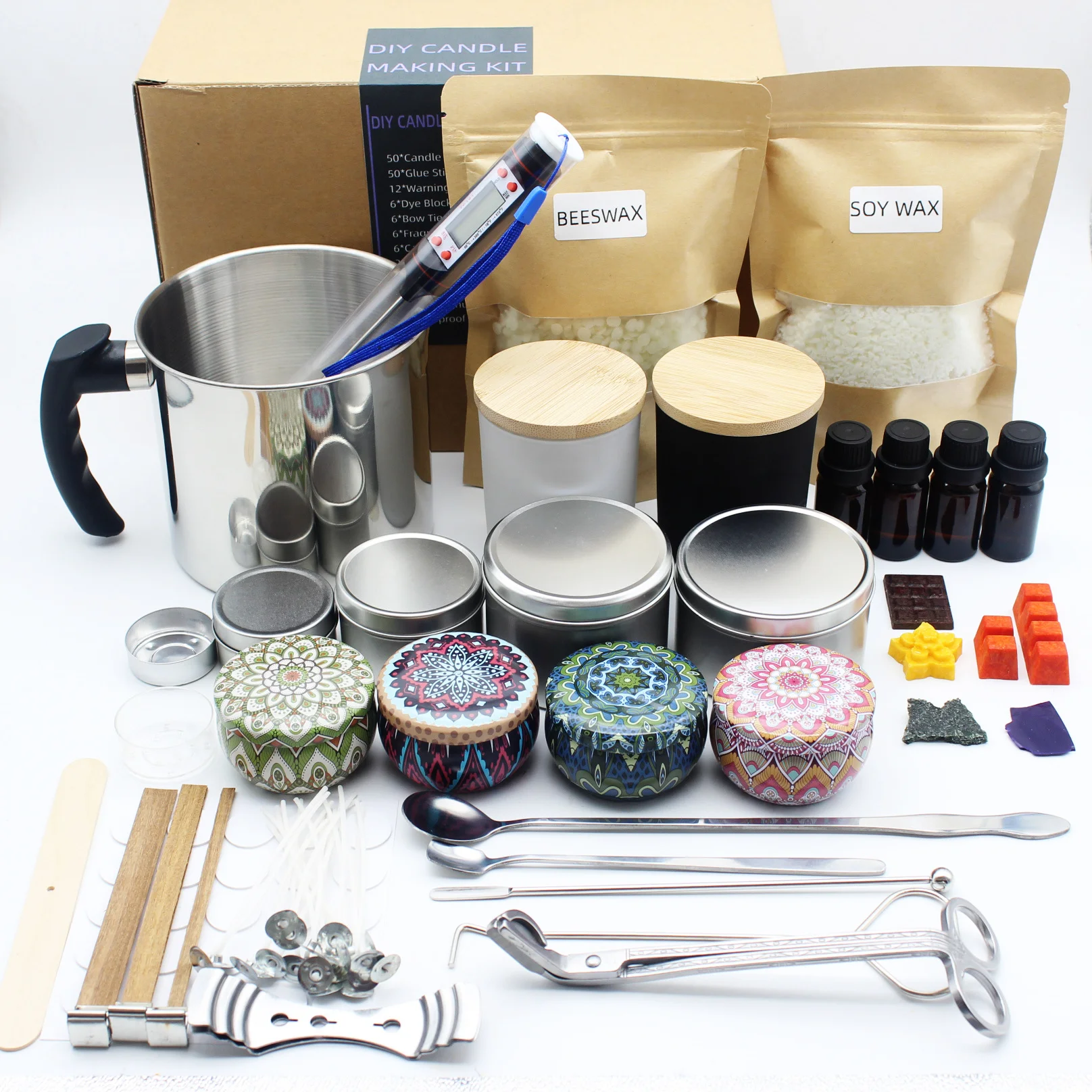 Wholesale Good Quality DIY Scented Soy Wax Candles Making Kit Supplies in Tins