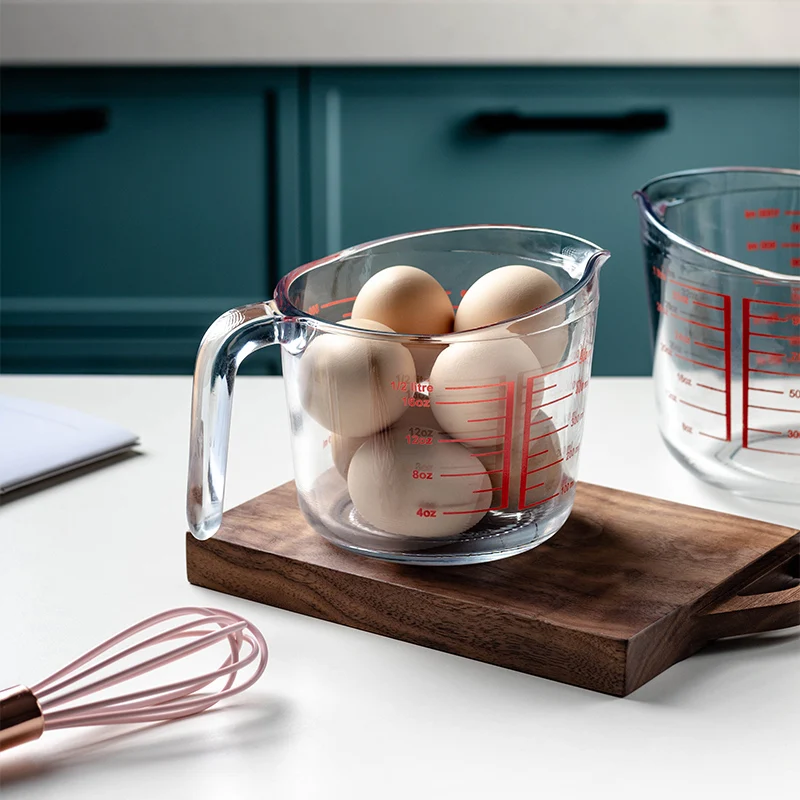 Reihey Dry and Liquid Measuring Cups and Borosilicate Measuring Cup Metric Liquid Measuring Cup