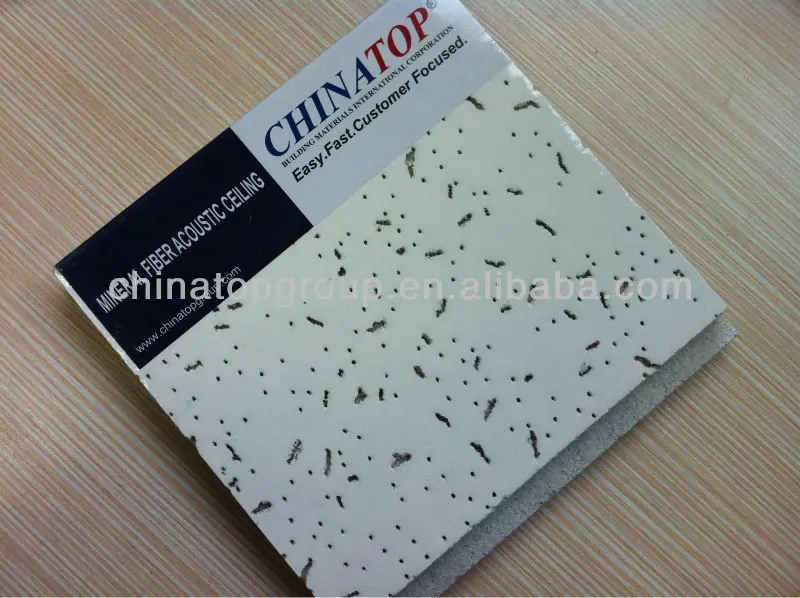 Techos de Fibra Vidrios Acusticos Mineral fiber ceiling board
