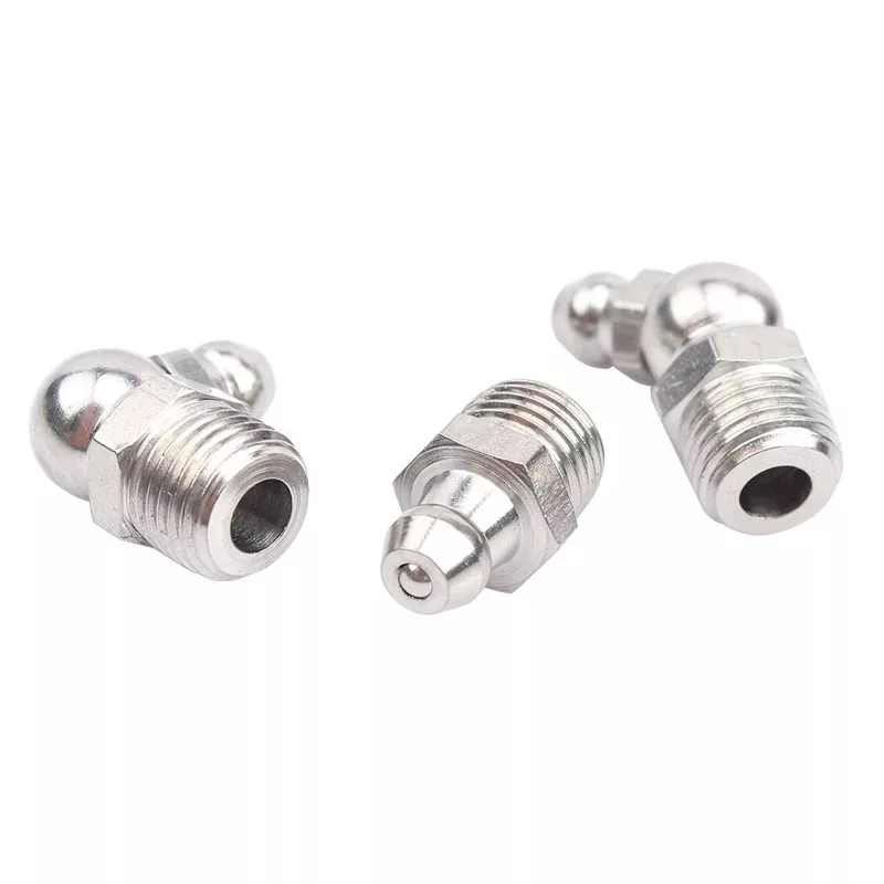 high quality 1/4 28SAE stainless steel angle 45 90 SAE metric grease fittings grease nipple