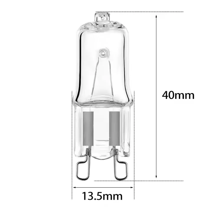 Wholesale CE Listed G9 C Level 25W 40W 60W 2000 Hours Light Bulb Crystal Pin Bulb Explosion Proof Halogen Bulb