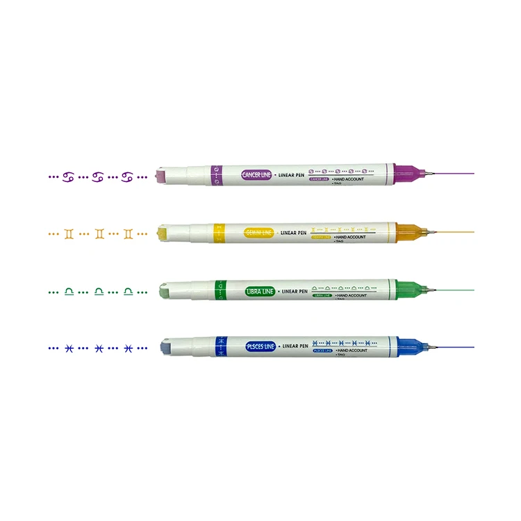 free samples customized 6 12 pcs colored highlighter fineliner pen with stamp dual tips curve highlighter pen set