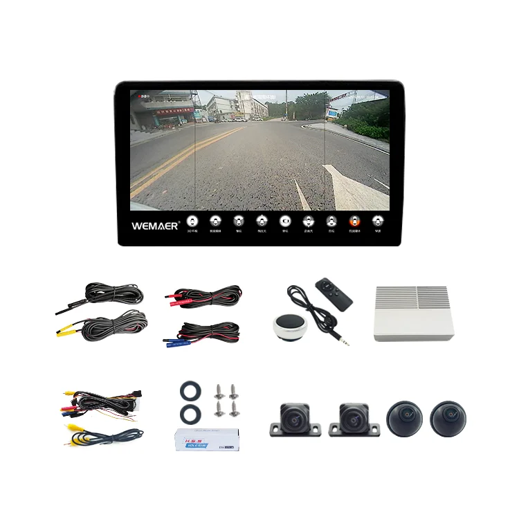 Wemaer Oem Car Android Screen 360 Camera Stereo Radio Reversing Parking Assist Night Vision Wide 2D 3D Bird View Car Camera