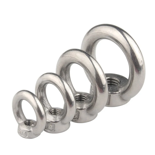 DIN582 Stainless Steel Round Head Lifting Eye Nut Forged Lifting Eye Nuts Ring Nuts