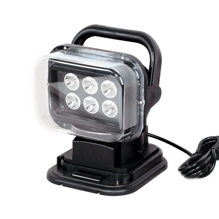 7 inch LED Search Light 30W 12v24v Offroad 4X4 Work Light Wireless Remote Control Rotating Stop Beam Lights