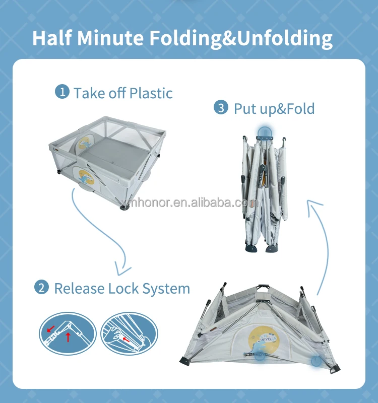 baby playpen foldable play yard for baby playing inside and outdoor panic